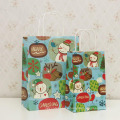 Factory Hot Shopping Printed Sales Christmas Warm Kraft Paper Hand Bag